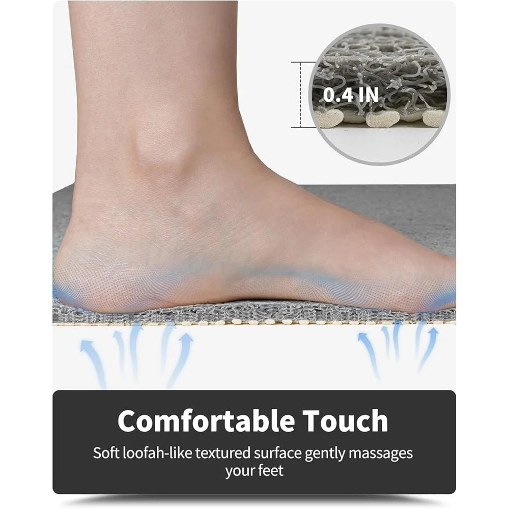 Non Slip Quick Drying Bathroom Safety Bath Mat Rug - Safety First Gear 25