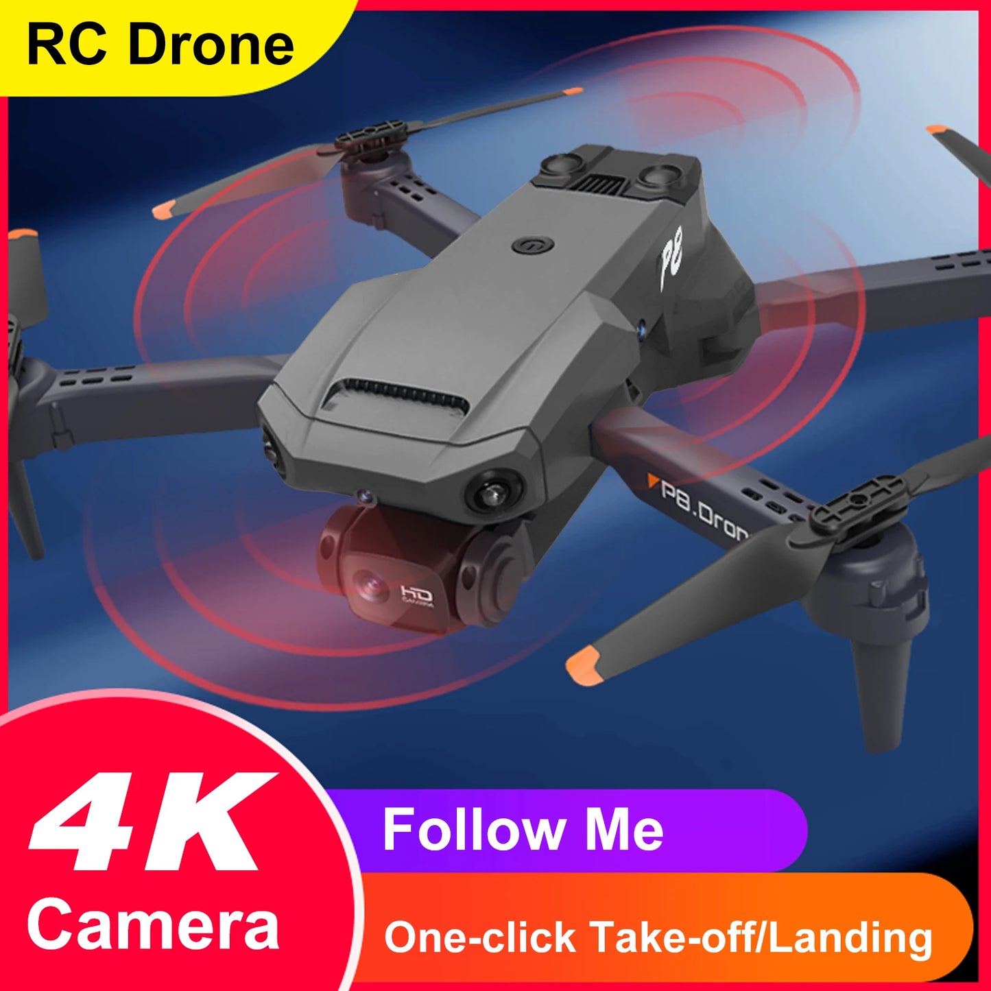 4K Camera RC Drone with Obstacle Avoidance and Gesture Control - Safety First Gear 25