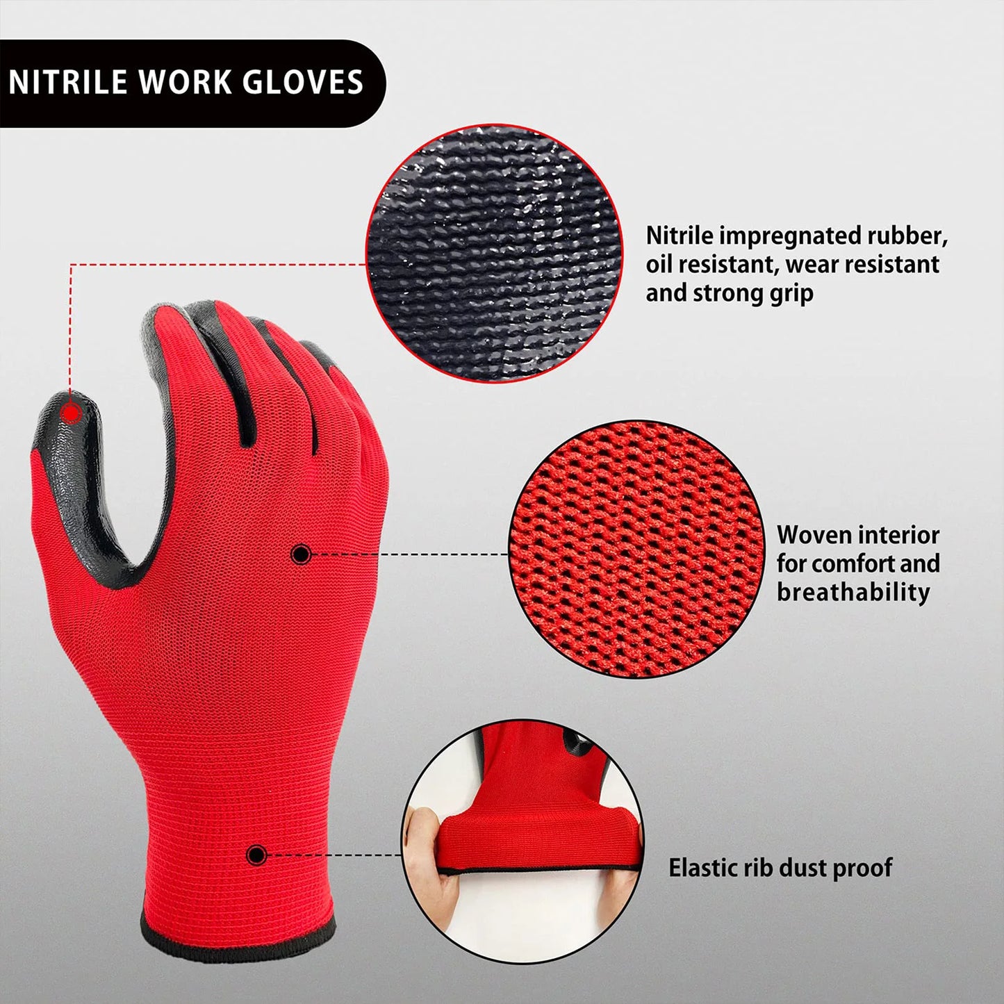 MIAO-US Safety Work Gloves Oil And Wear Resistant Durable - Safety First Gear 25