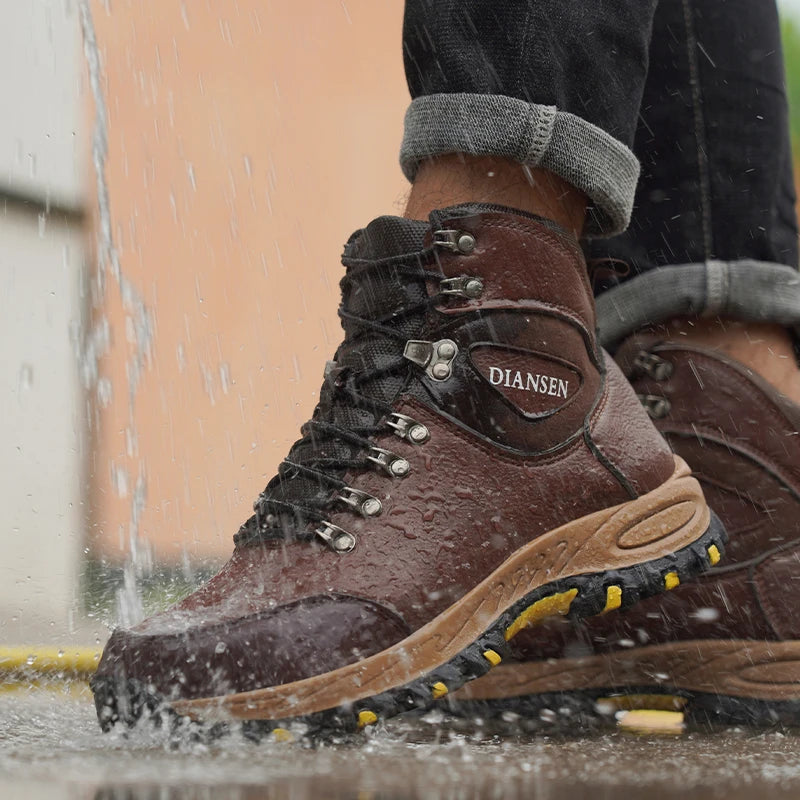 Veigar Waterproof Leather Work Boots Durable Safety Shoes - Safety First Gear 25