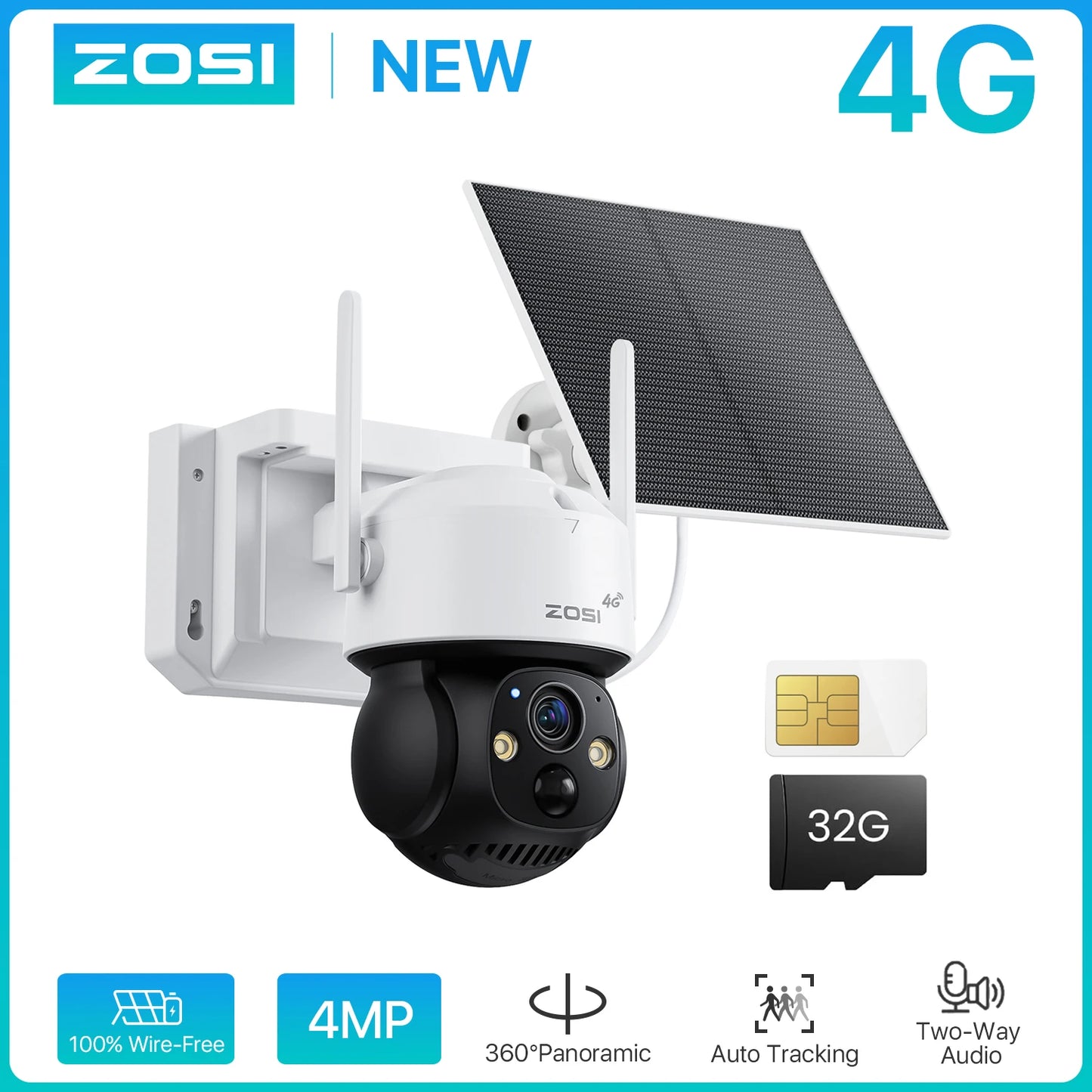 ZOSI 4MP 4G WiFi Outdoor Battery Camera With Solar Charging - Safety First Gear 25
