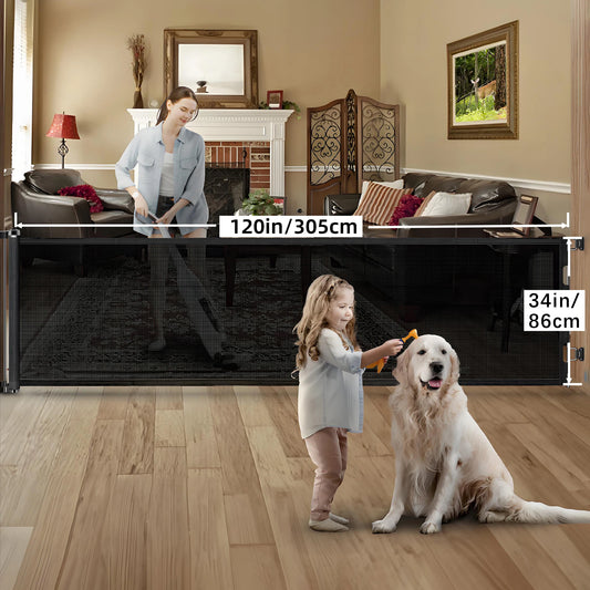 Retractable Baby Safety Gate For Stairs And Doorways