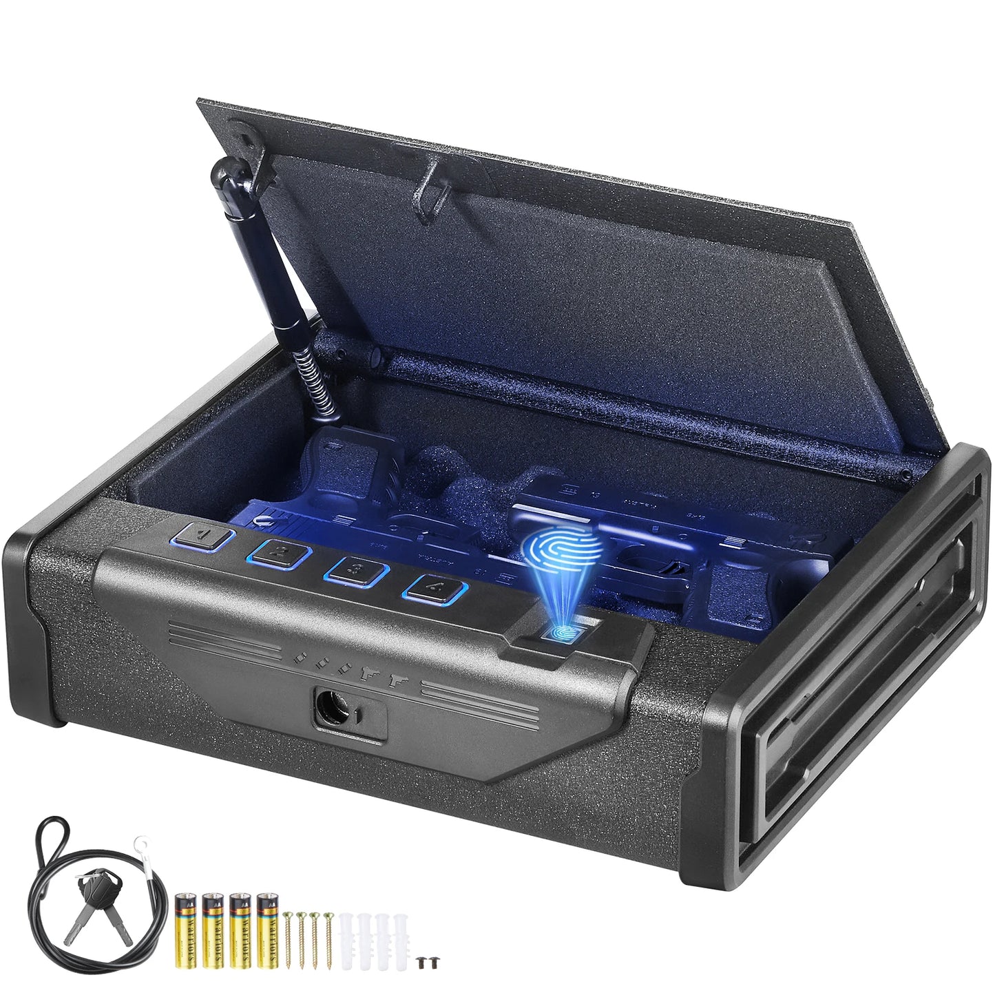 VEVOR Gun Safe Biometric 3 Way Quick Access Pistol Case - Safety First Gear 25