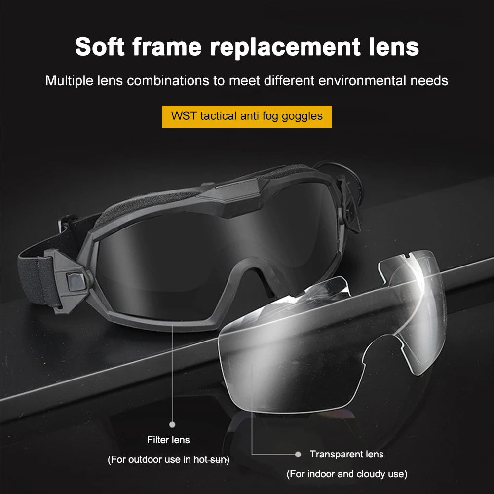 Hign Concerned Airsoft Protective Goggles With Micro Fan - Safety First Gear 25