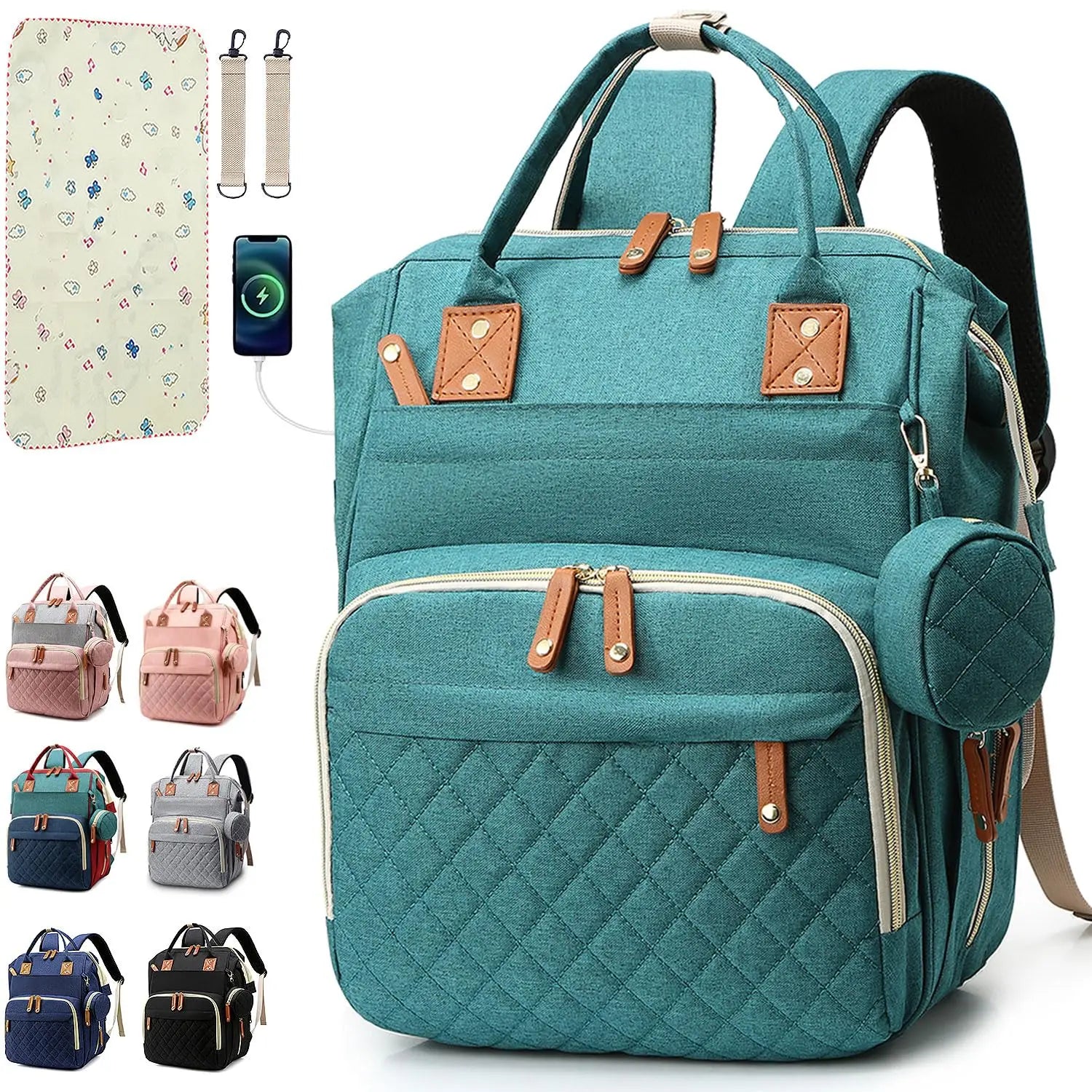 Backpack Diaper Bag For Dad Mom Large Capacity Nursing - Safety First Gear 25