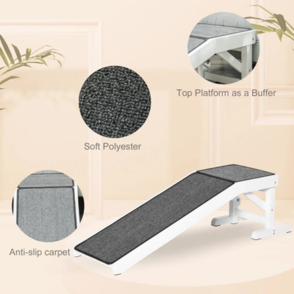 Pet Ramp For Dogs And Cats With Non-slip Carpet - Safety First Gear 25
