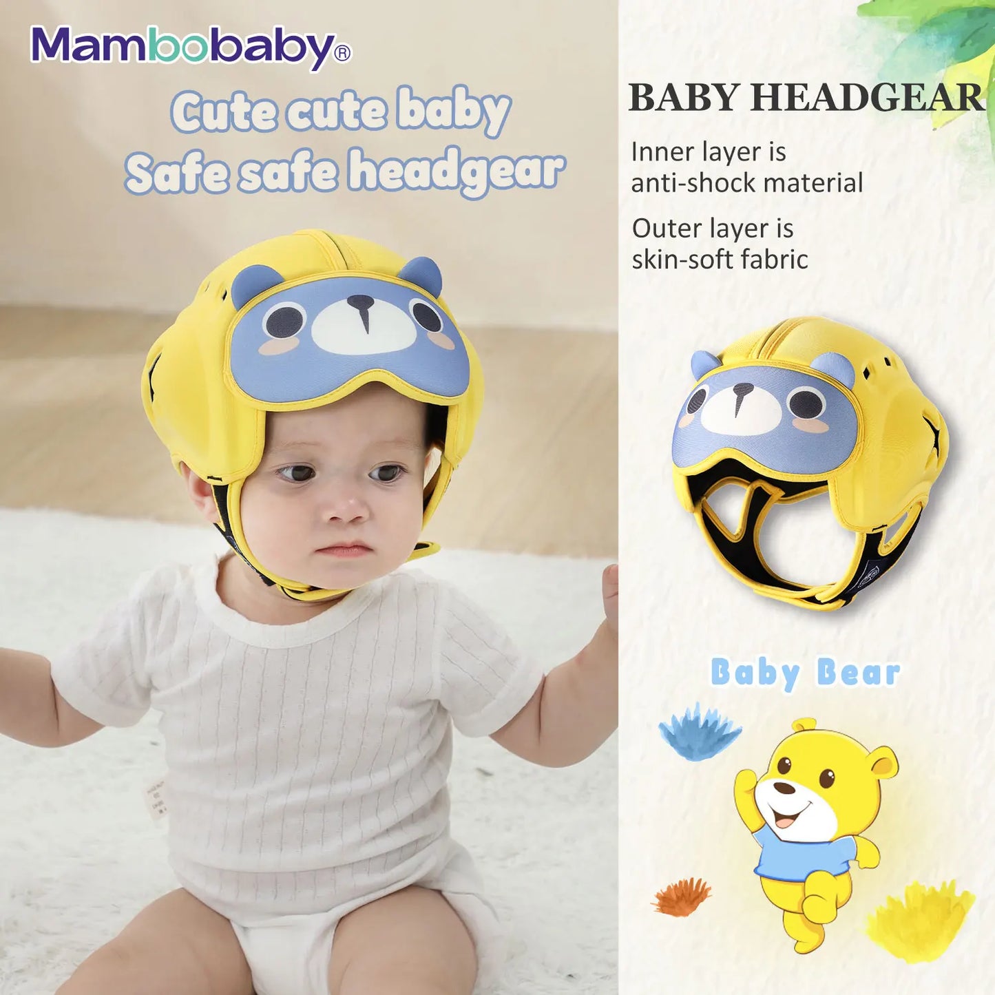 Mambobaby Anti-Shock Baby Helmet for Safe Crawling and Walking - Safety First Gear 25