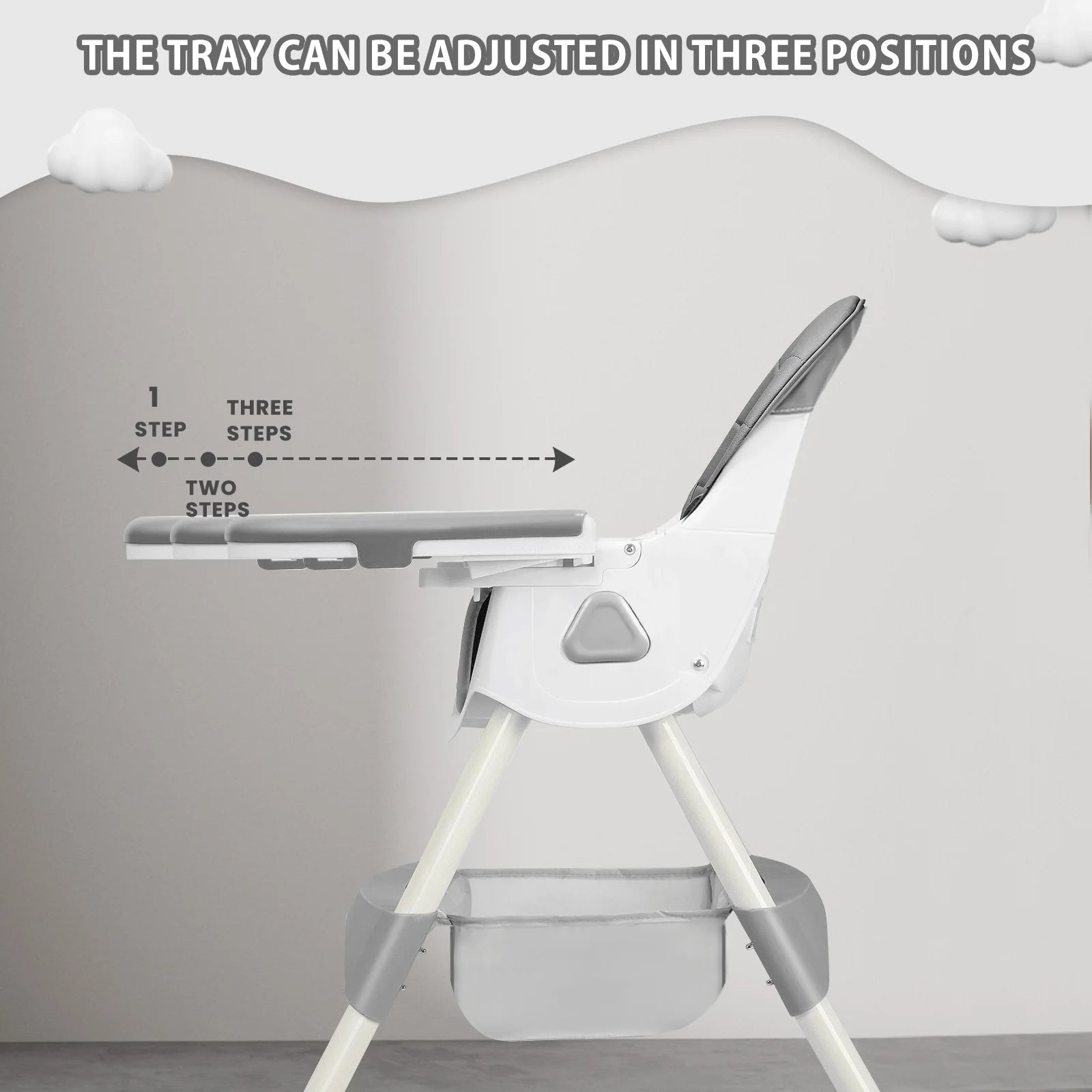 UBRAVOO Foldable Baby High Chair With Antislip Pad Toy Rack - Safety First Gear 25