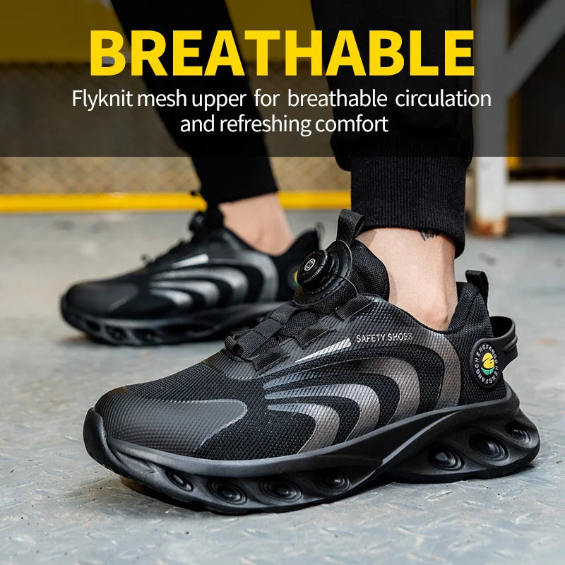 Lace-Free Lightweight Breathable Safety Shoes for Ultimate Comfort - Safety First Gear 25