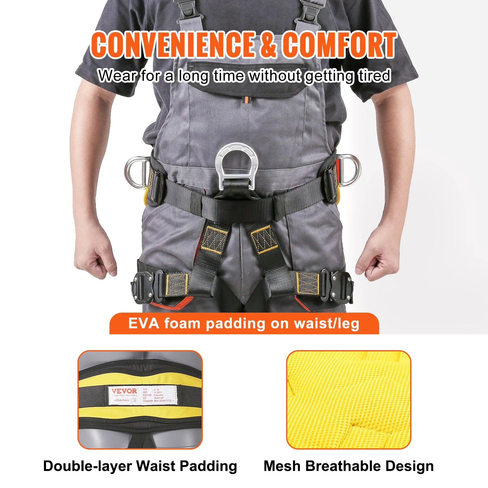 VEVOR Half Body Safety Harness for Tree Climbing and Rescue - Safety First Gear 25