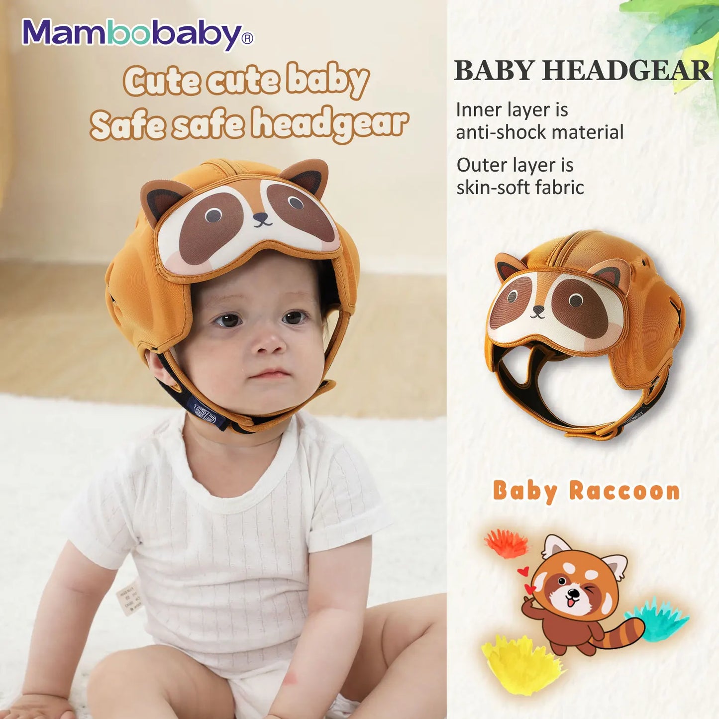 Mambobaby Anti-Shock Baby Helmet for Safe Crawling and Walking - Safety First Gear 25