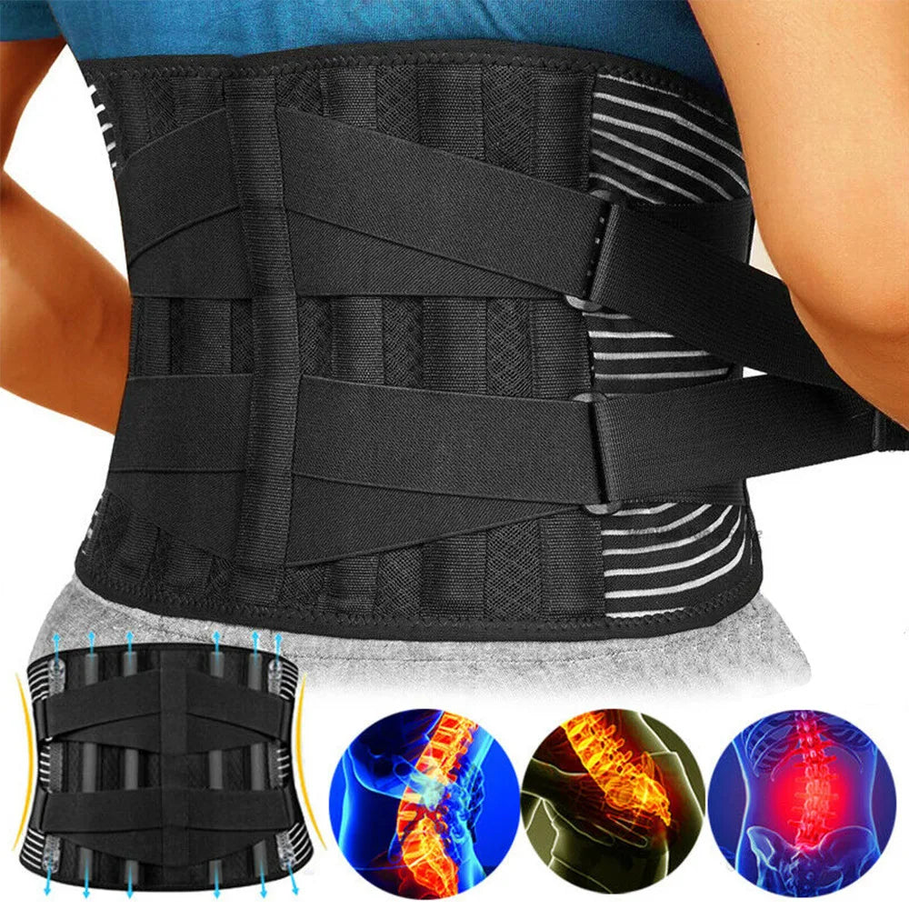 Effect Adjustable Lumbar Support Belt With Memory Aluminum Stays