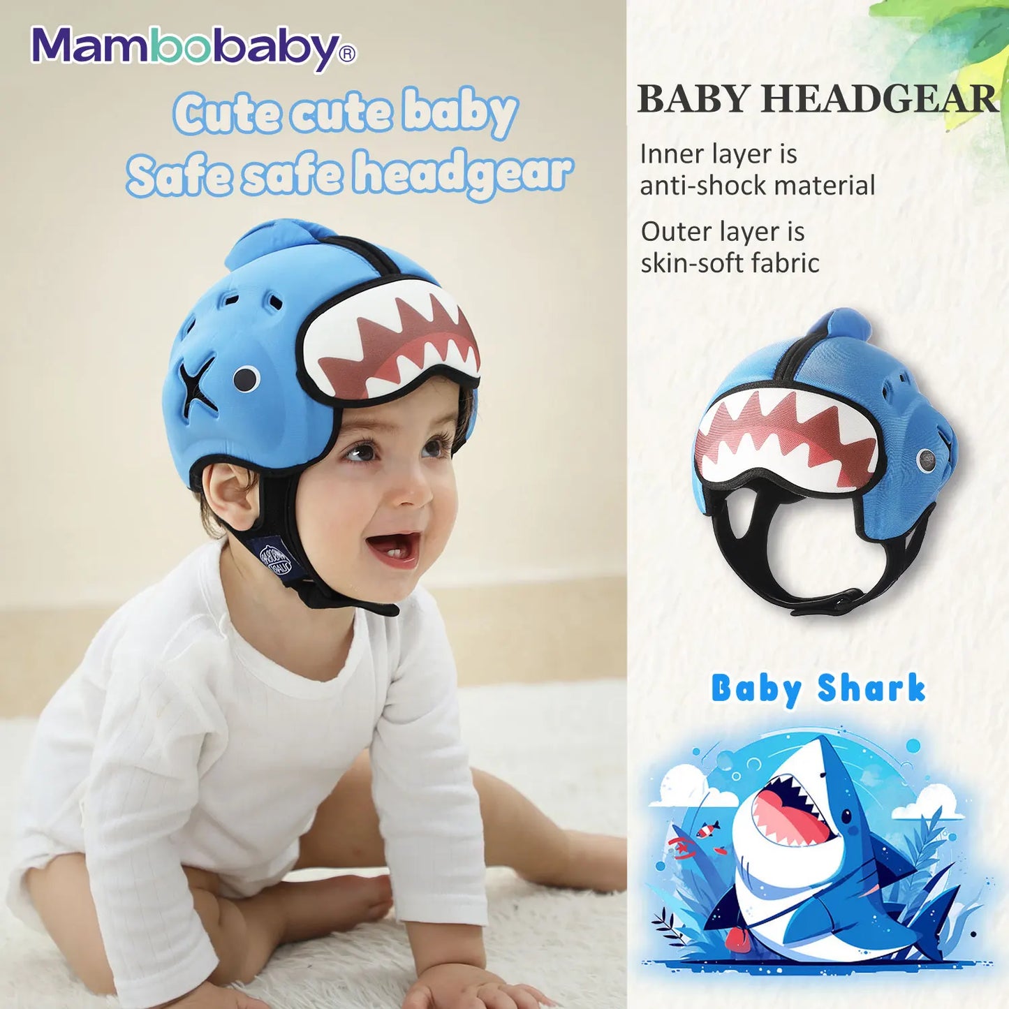 Mambobaby Anti-Shock Baby Helmet for Safe Crawling and Walking - Safety First Gear 25