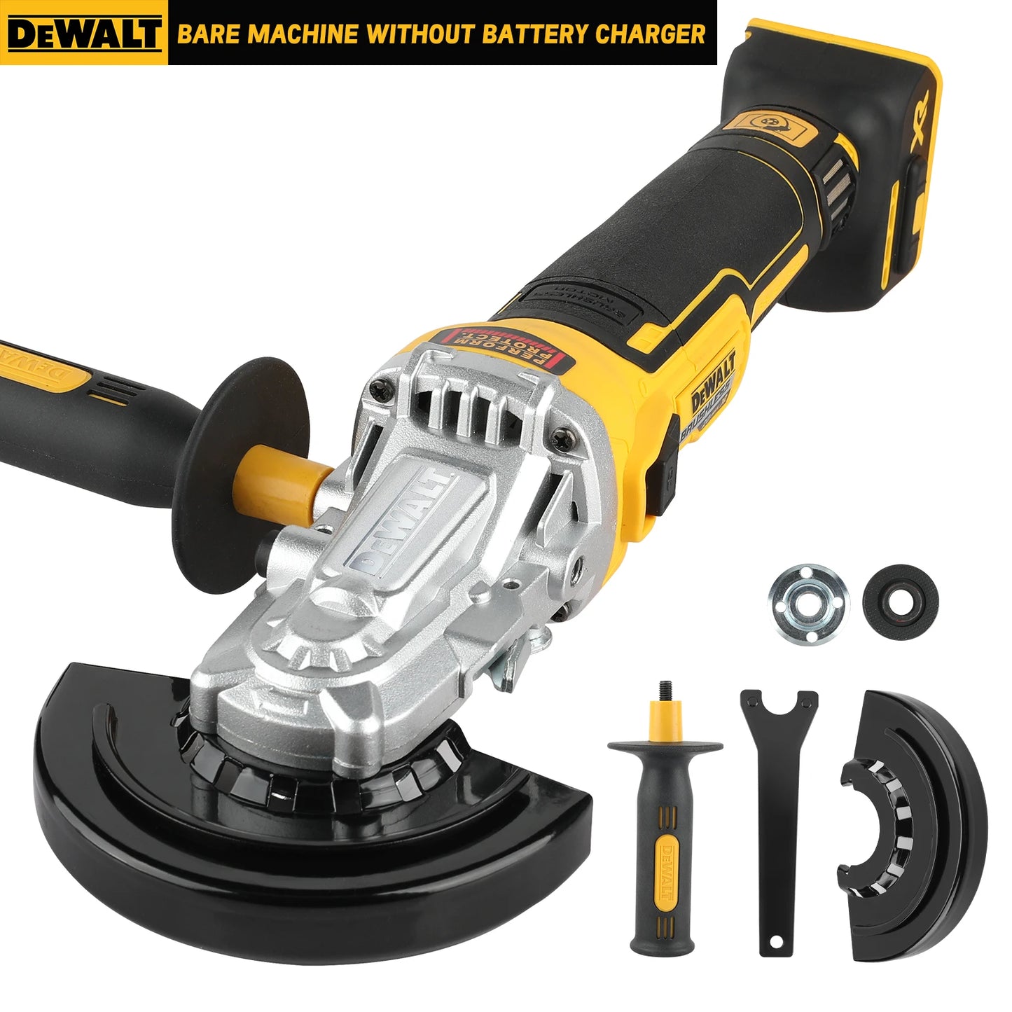 DEWALT DCG405FN 18V Max XR Brushless Cordless Angle Grinder - Safety First Gear 25