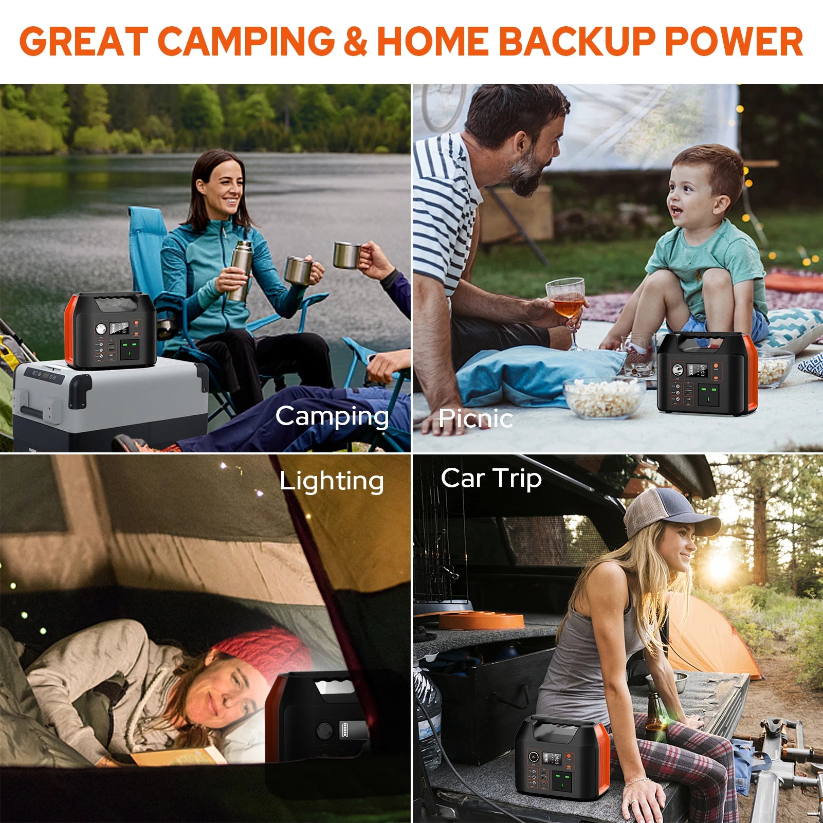 Portable Power Station Solar Generator for Camping and RV Use - Safety First Gear 25