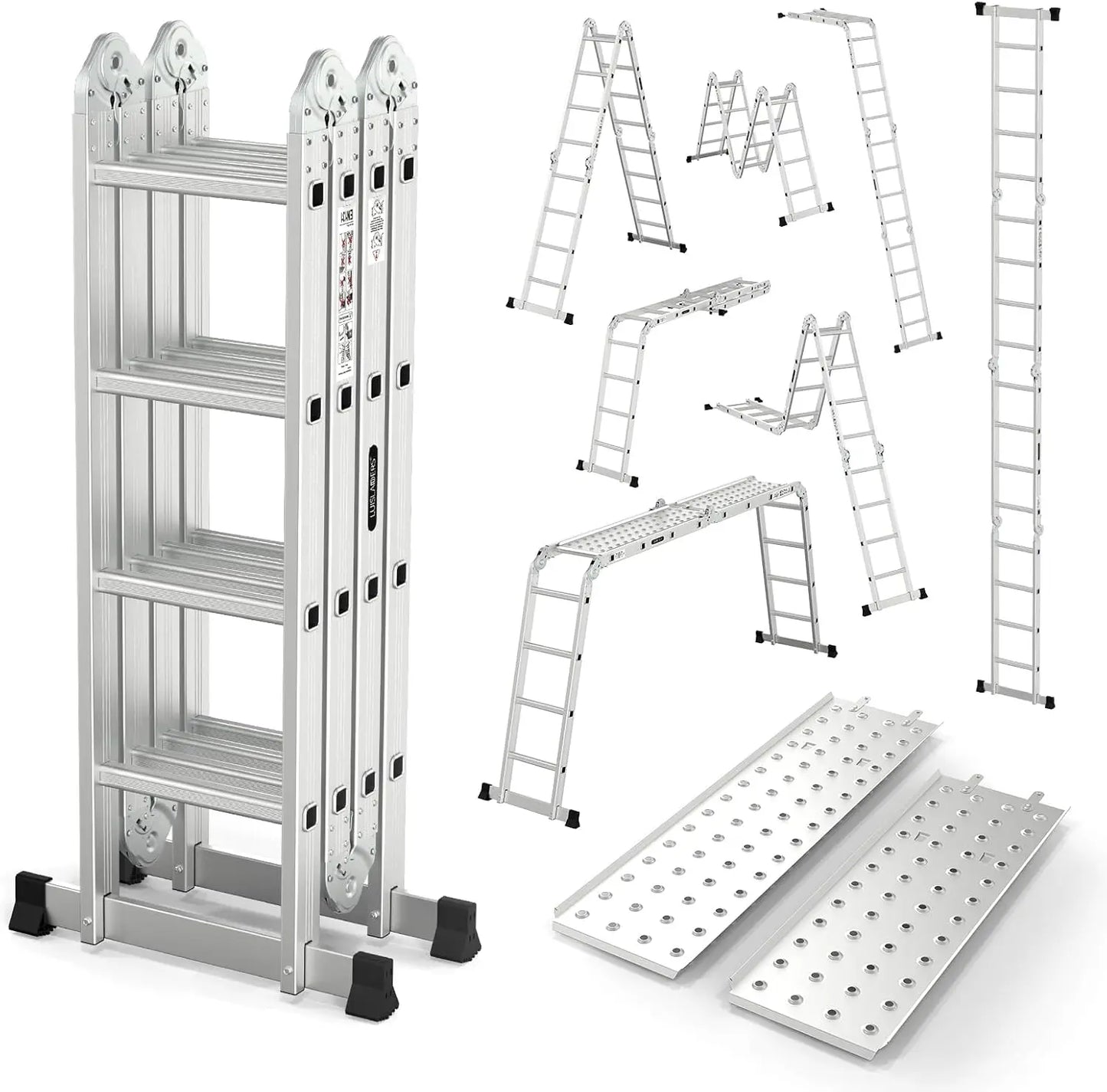 Hign-concerned Folding Ladder Multi Purpose Aluminum 7 In 1