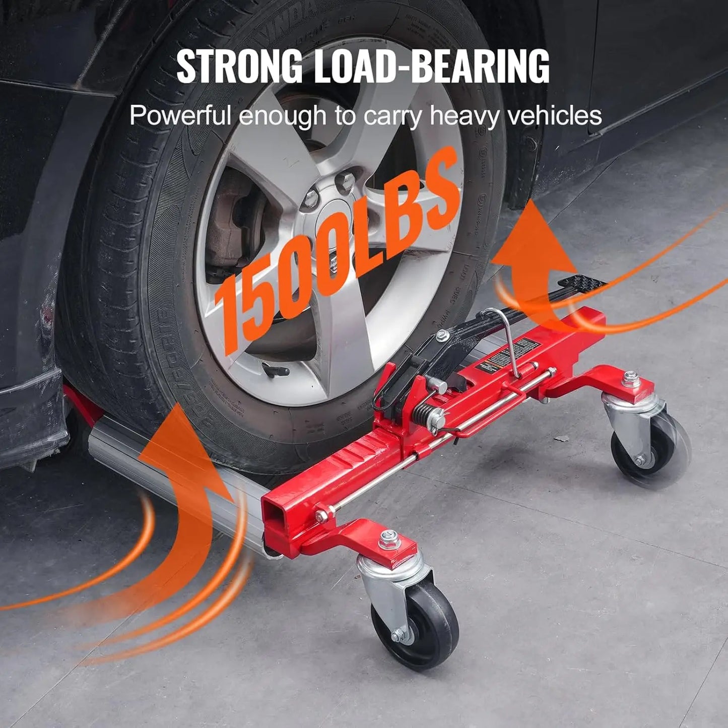 Heavy Duty Wheel Dolly 1500 LBS Capacity With Ratchet Pedal