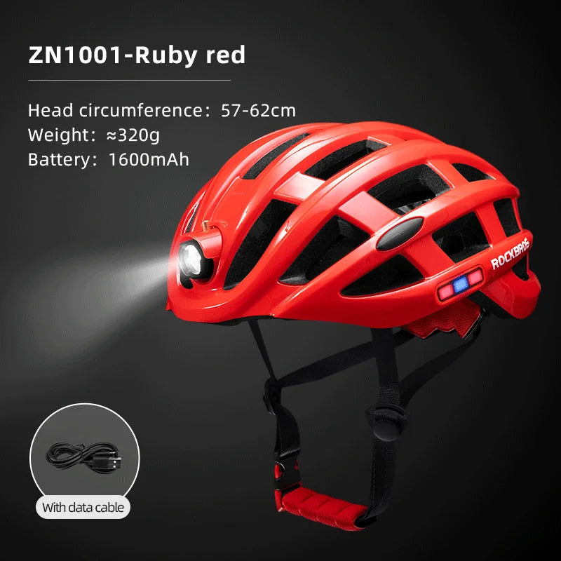 Rockbros LED Cycling Helmet with USB Charging for Night Safety - Safety First Gear 25