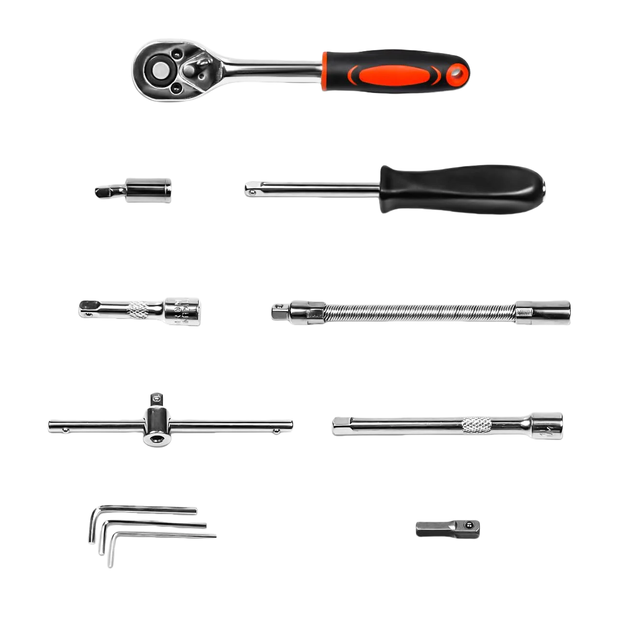 46 Piece Drive Socket Ratchet Wrench Set for Mechanics - Safety First Gear 25