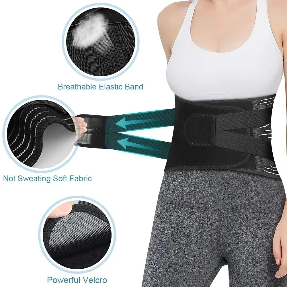 Effect Adjustable Lumbar Support Belt With Memory Aluminum Stays