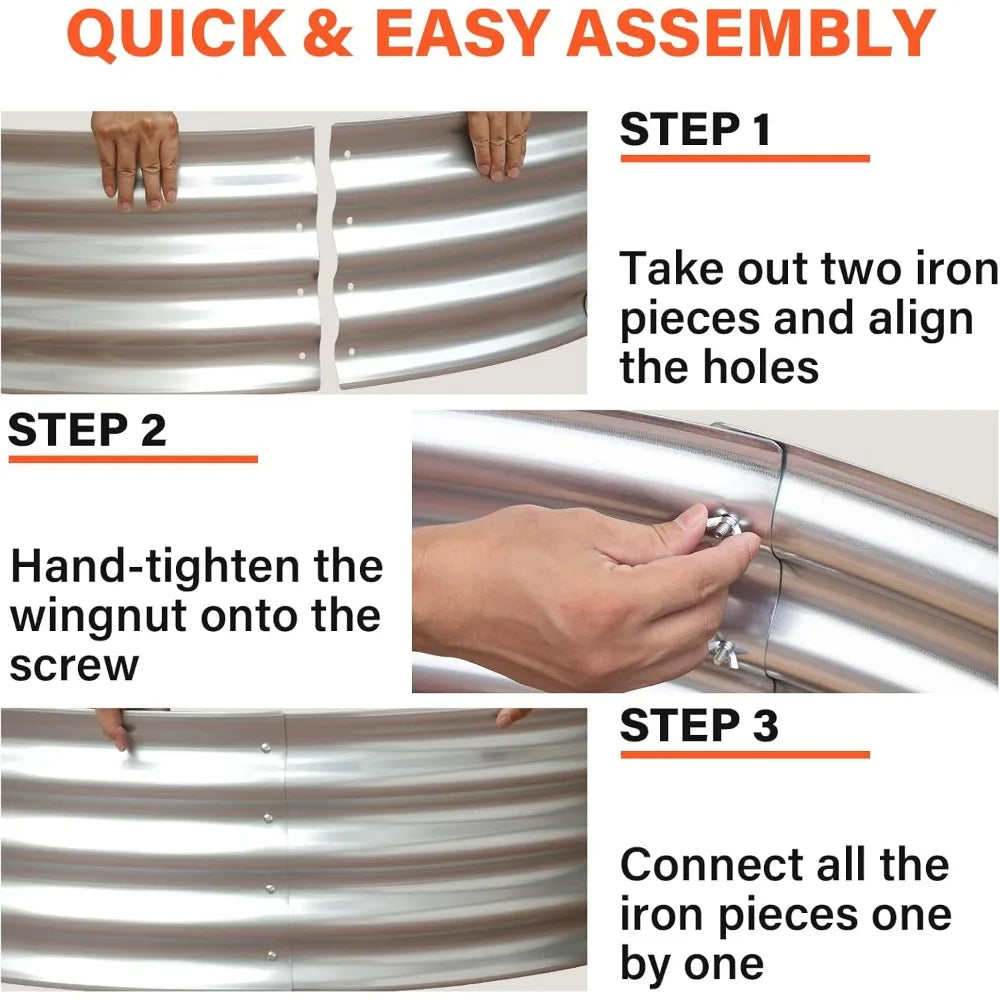 HGDThi Heavy Duty Galvanized Steel Fire Pit Ring Outdoor - Safety First Gear 25