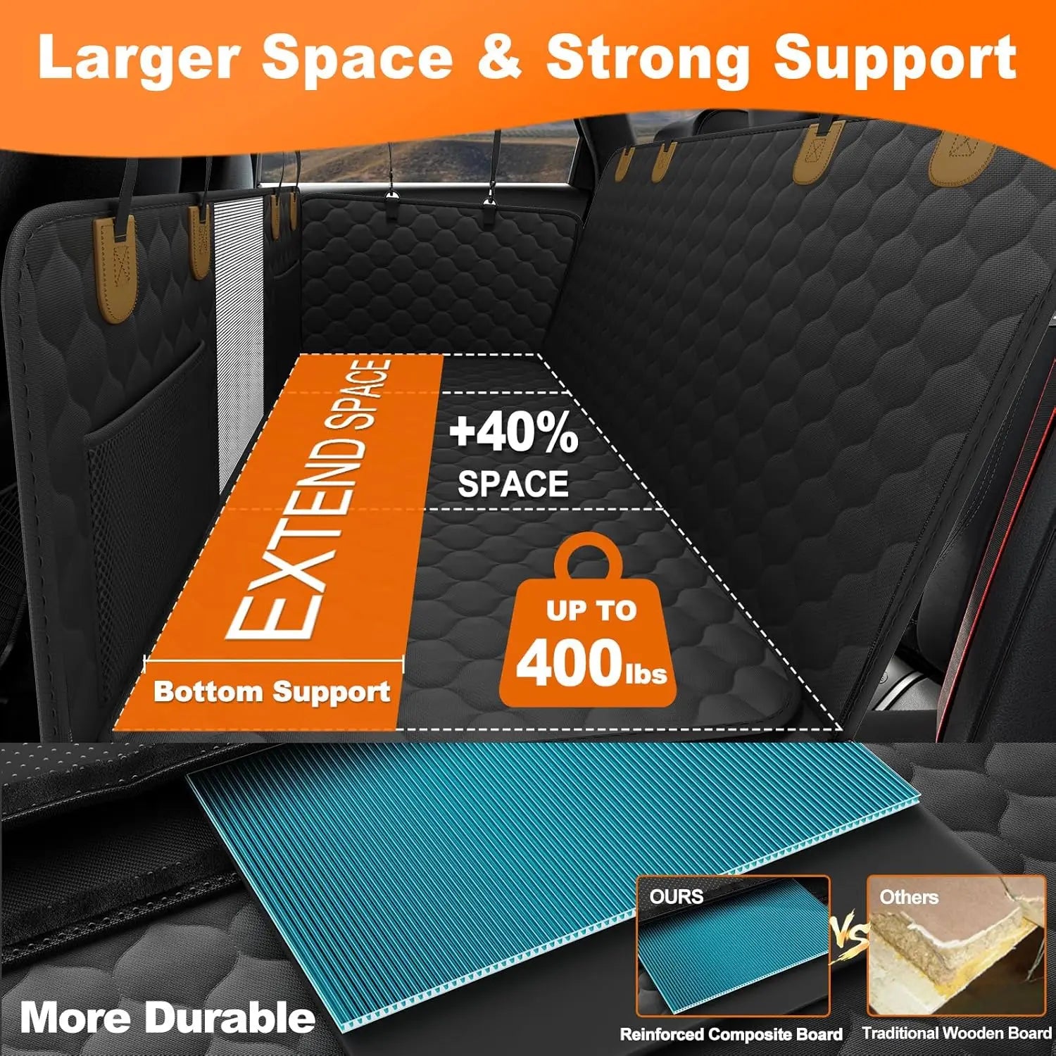 Waterproof Dog Car Seat Cover and Safety Hammock for Travel - Safety First Gear 25