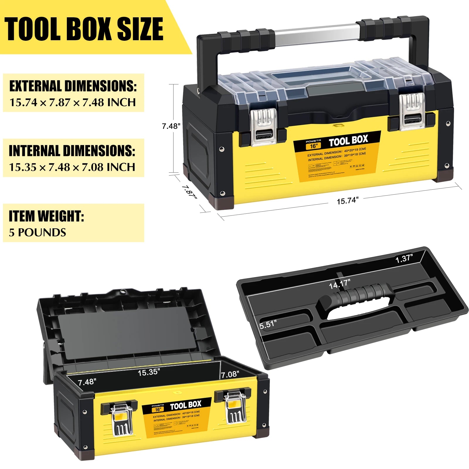 Stainless Steel Portable Tool Box for Efficient Tool Storage - Safety First Gear 25
