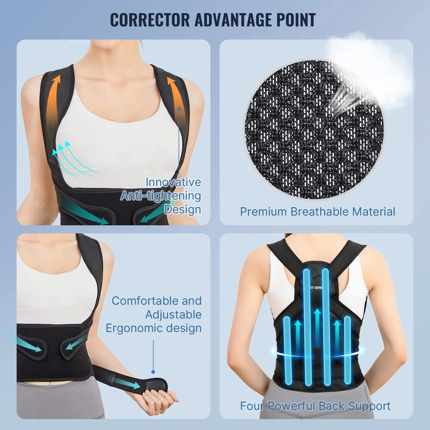 Hign-concerned Back Posture Corrector Unisex Support - Safety First Gear 25