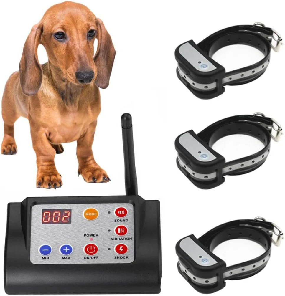 Wireless Dog Fence System With Training Collars Waterproof And Rechargeable