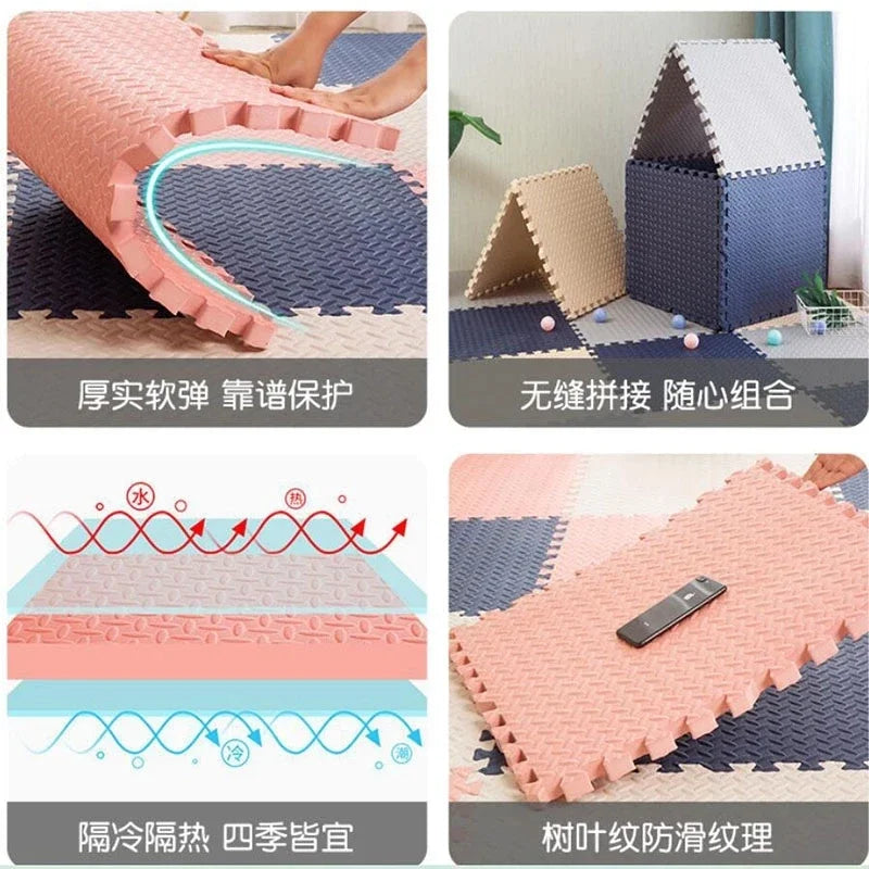 16-Piece InterlockingFoamPuzzle Baby Play Mat Tiles For Child-Safe Durable Flooring - Safety First Gear 25