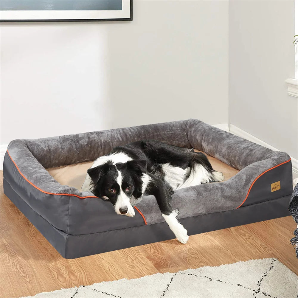 Orthopedic Memory Foam Dog Bed with Removable Waterproof Cover - Safety First Gear 25