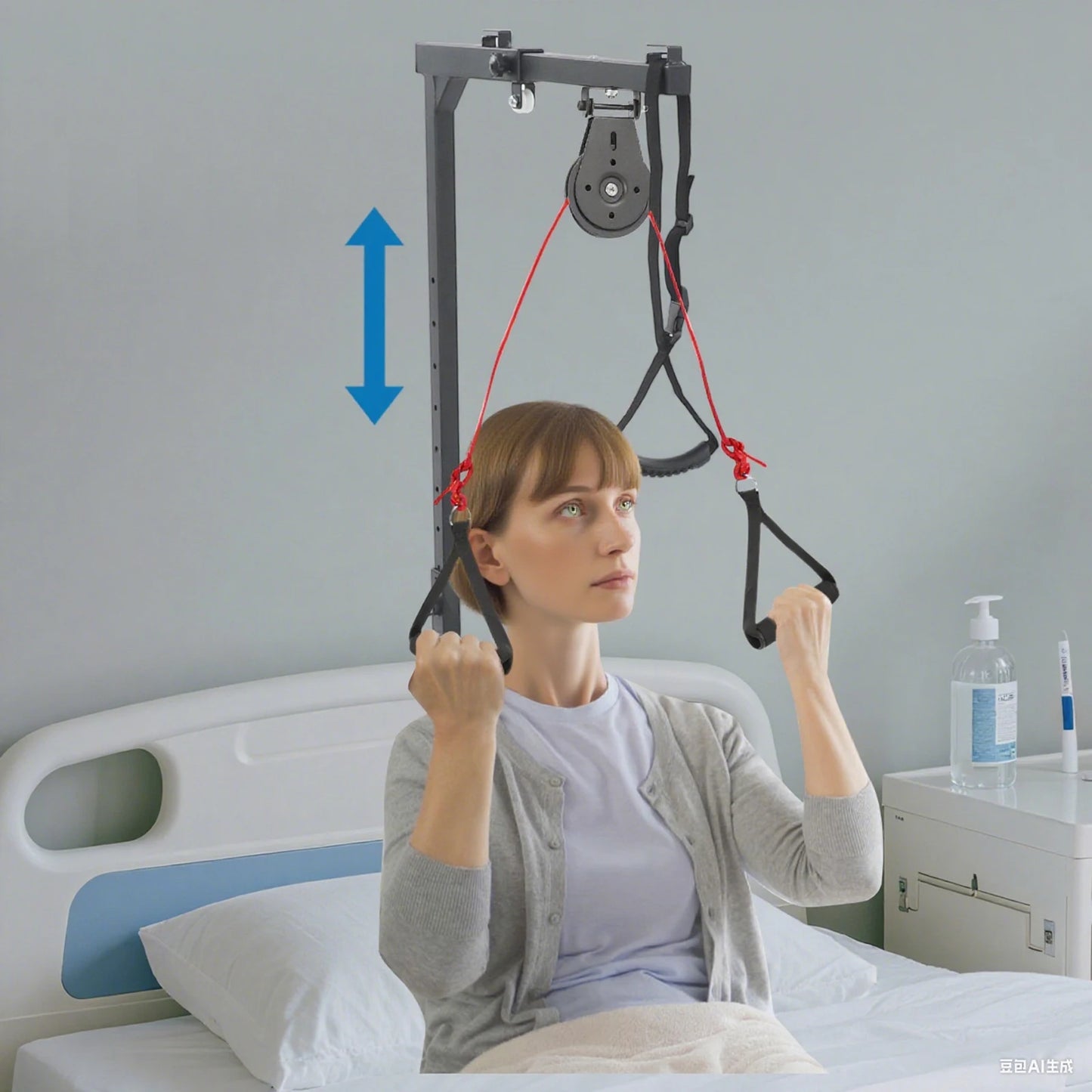 Multifunctional Standing Frame Stand Up Assistance Bar Bed Lift for Elderly Height Adjustable