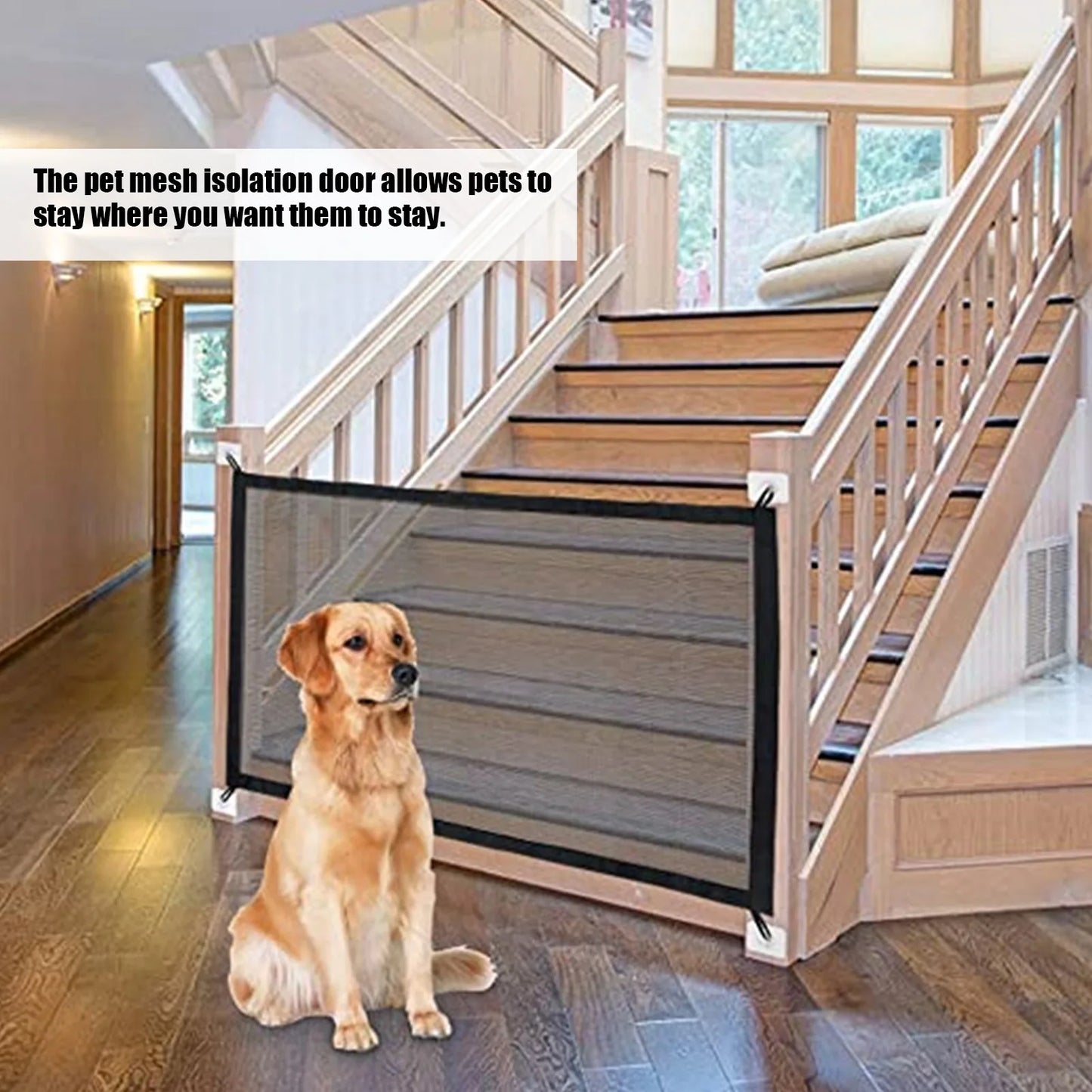 Portable Mesh Pet Safety Barrier for Dogs and Pets - Safety First Gear 25
