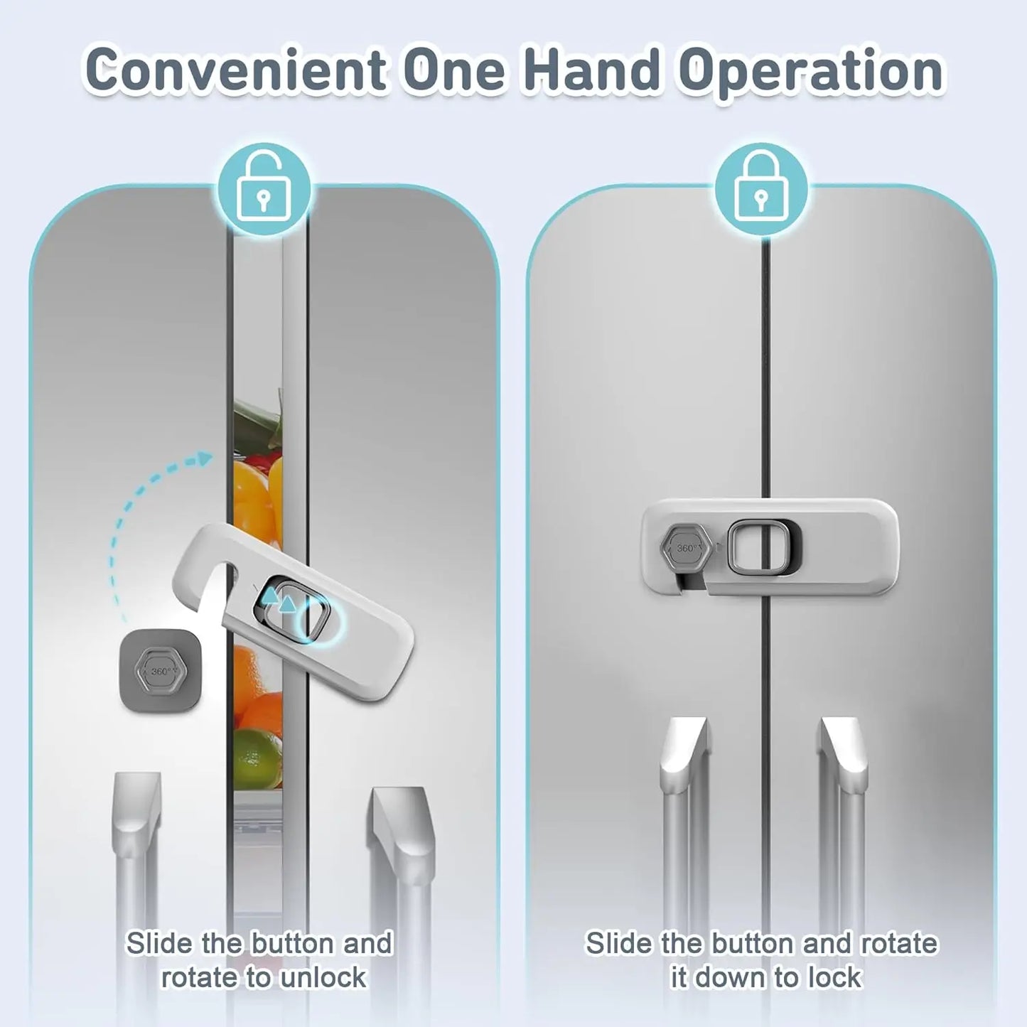 Function Childproof Refrigerator Locks For Kids Safety - Safety First Gear 25