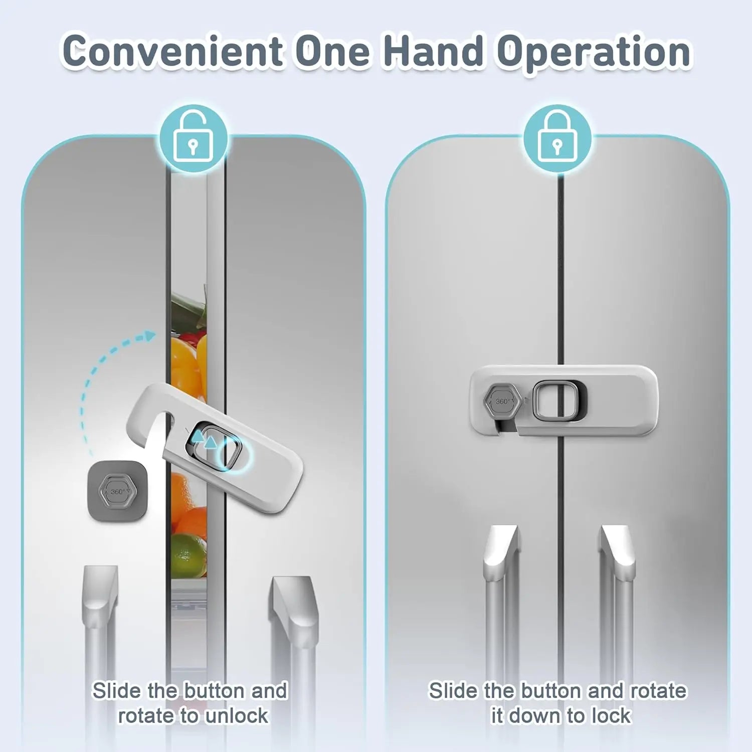 Function Childproof Refrigerator Locks For Kids Safety - Safety First Gear 25