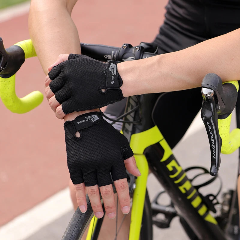 West Biking Half Finger Cycling Gloves Anti Slip MTB - Safety First Gear 25