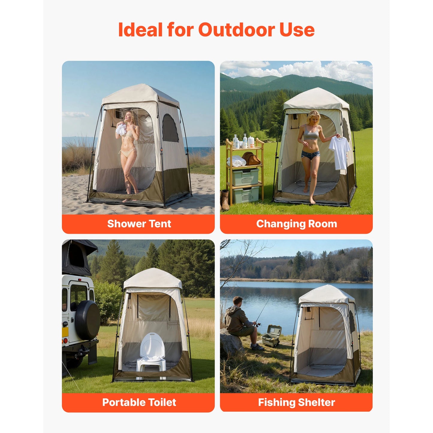 SucceBuy Camping Shower Tent One Room Privacy Changing Room - Safety First Gear 25