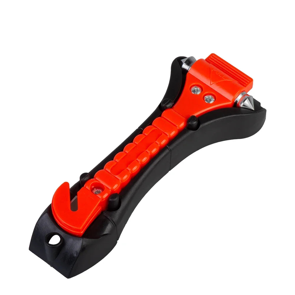 Car Safety Hammer And Seat Belt Cutter 2-In-1 Rescue Tool
