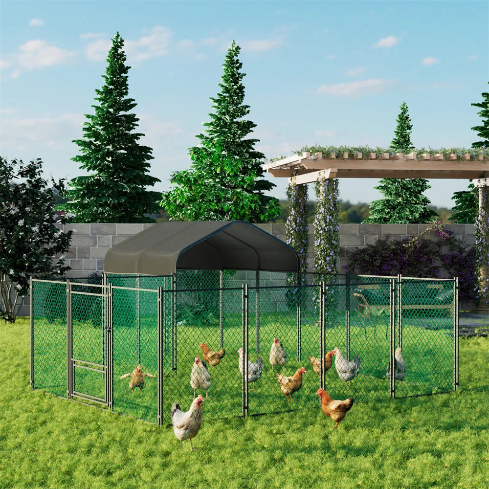 BORWART Heavy Duty Walk In Chicken Coop With UV Cover