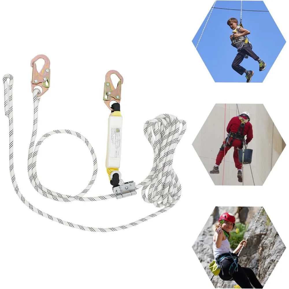 LOHISHILO Vertical Lifeline Assembly Fall Protection Rope With Rope Grab - Safety First Gear 25