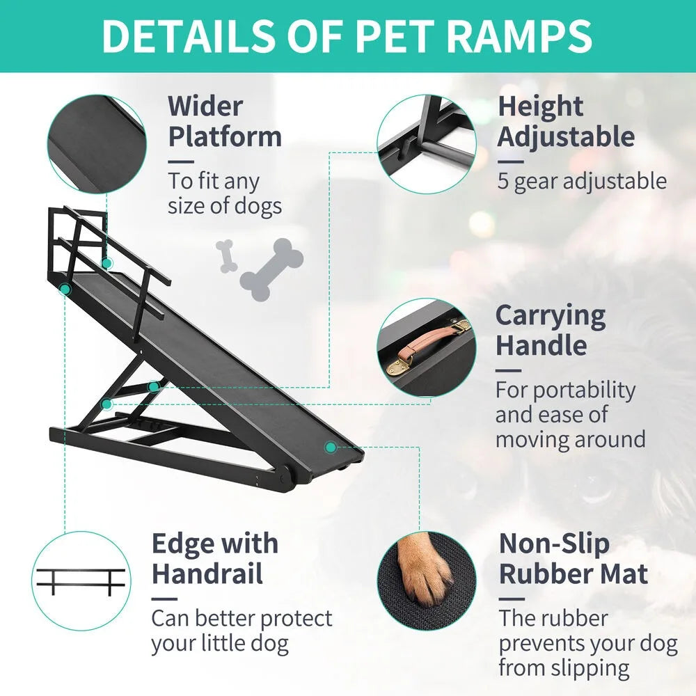 Folding Dog Ramp for Easy Access to Beds and Cars - Safety First Gear 25