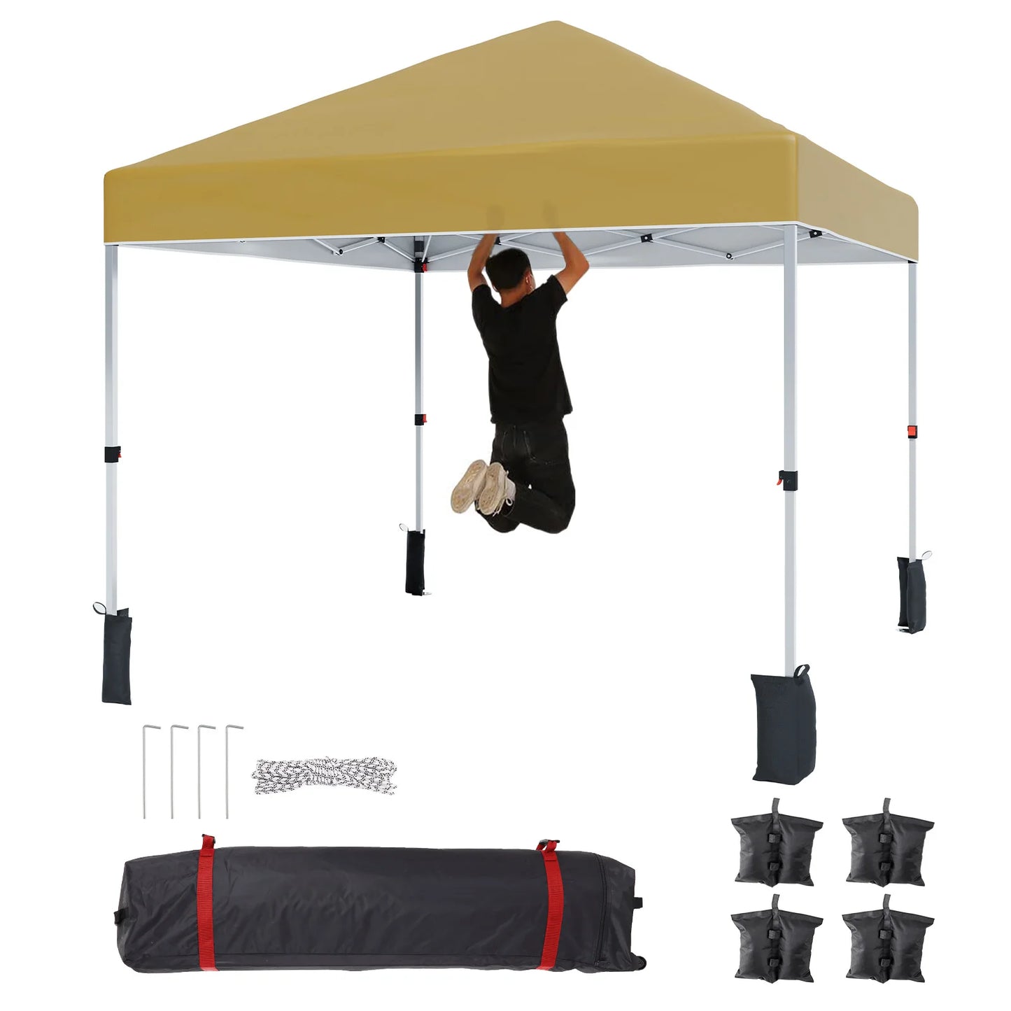 HiMISS Center Locking Canopy Tent Outdoor Shelter Waterproof UV - Safety First Gear 25