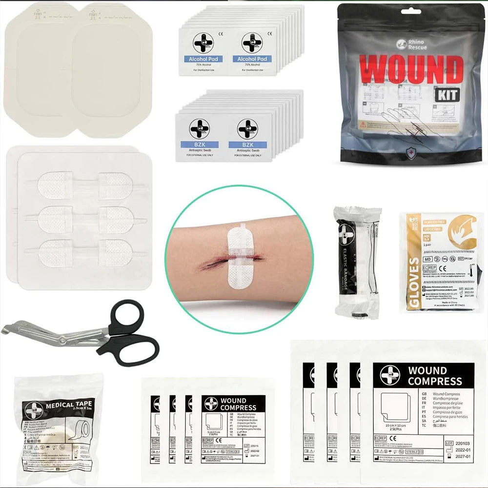 Rhino Rescue Zip Stitch Laceration Closure Kit for Cut Care - Safety First Gear 25