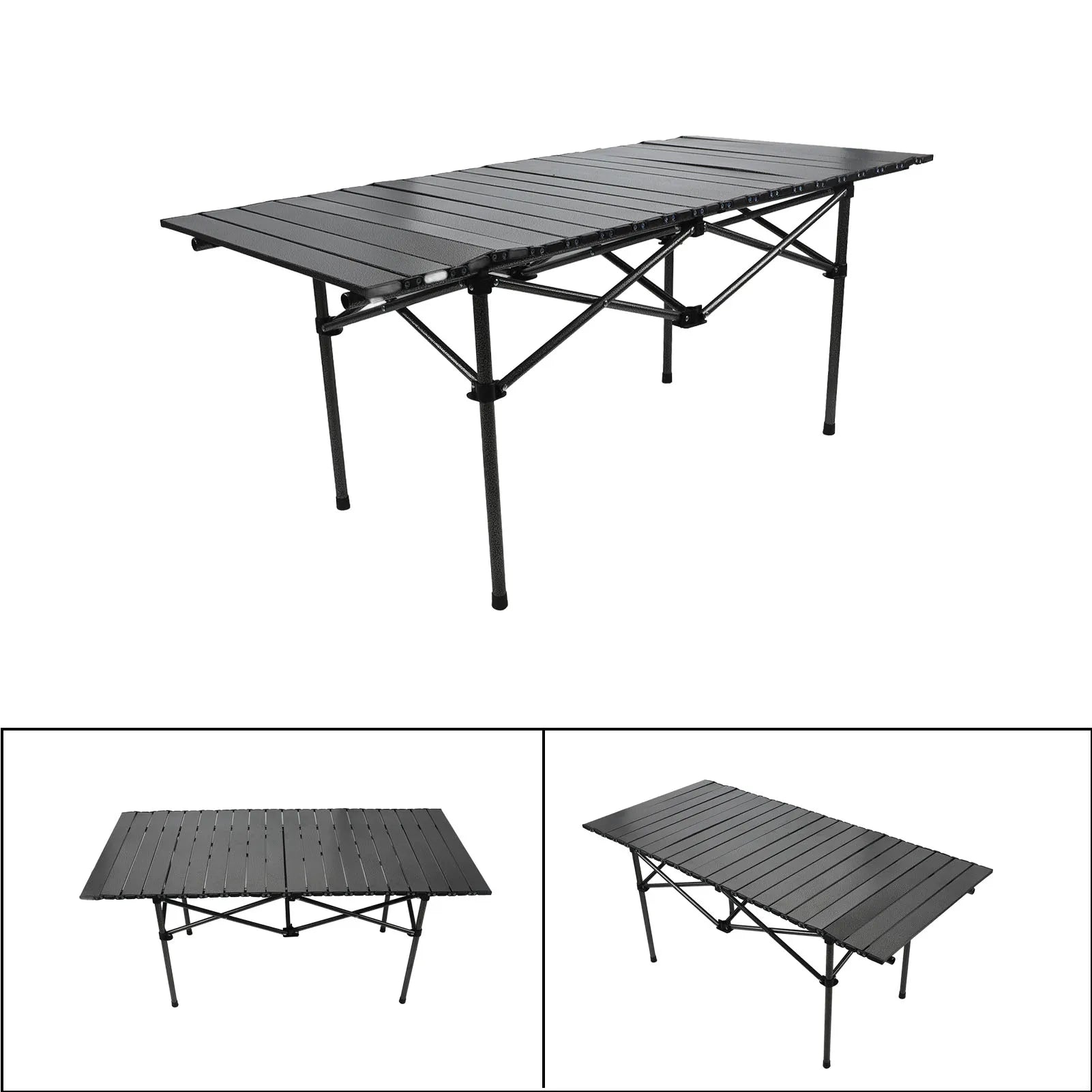 DOACT Folding Camping Table Roll Up Outdoor For BBQ - Safety First Gear 25