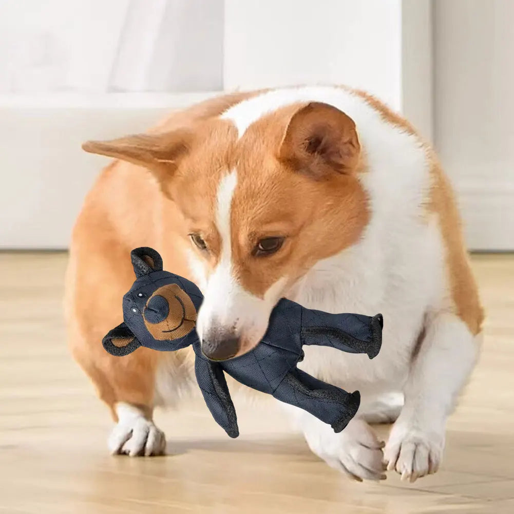 Mighty Bear Robust Plush Interactive Dog Toy With Sound Teeth Cleaning Action For Pets - Safety First Gear 25