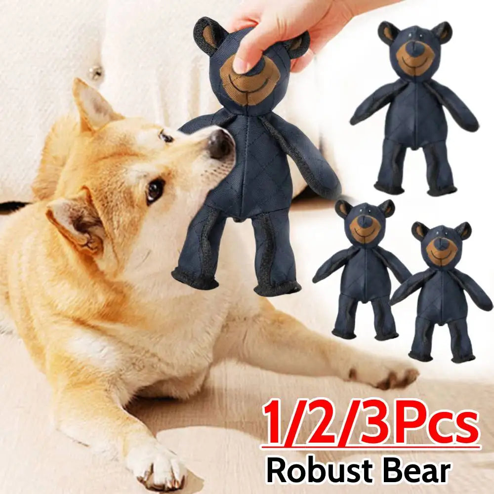 Mighty Bear Robust Plush Interactive Dog Toy With Sound Teeth Cleaning Action For Pets - Safety First Gear 25