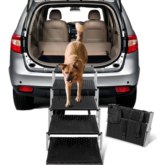 Lightweight Metal Dog Ramp Cars SUVs Up To 200 Lbs - Safety First Gear 25