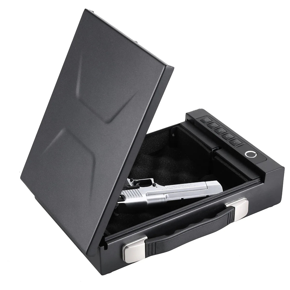 Blacksmith Biometric Pistol Safe With App Fingerprint - Safety First Gear 25