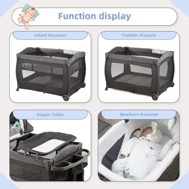 Hign-concerned Playard Nursery Center Foldable Playpen - Safety First Gear 25