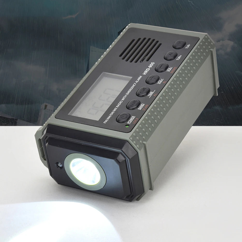 Solar Powered Survival Radio with SOS Alarm and Power Bank - Safety First Gear 25